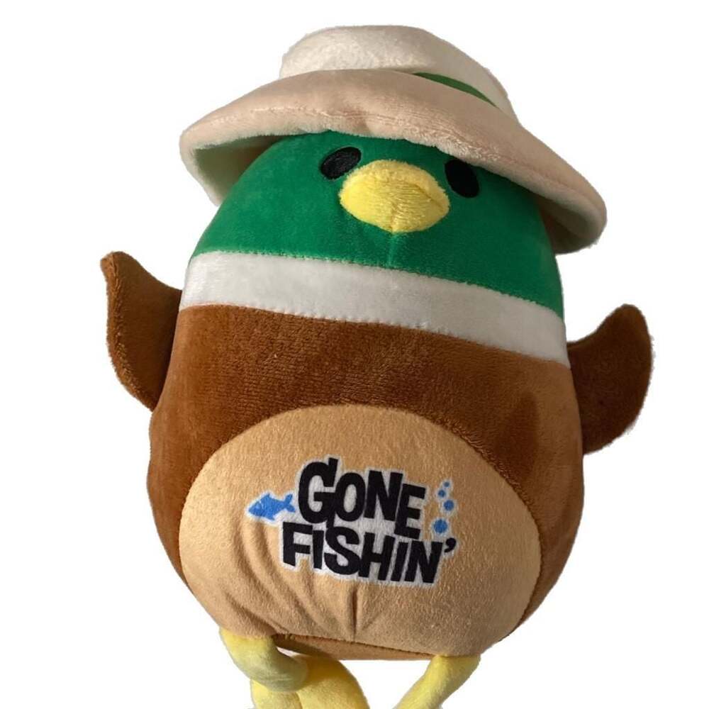 Gone Fishin' Mallard Duck Plush with Safari Hat